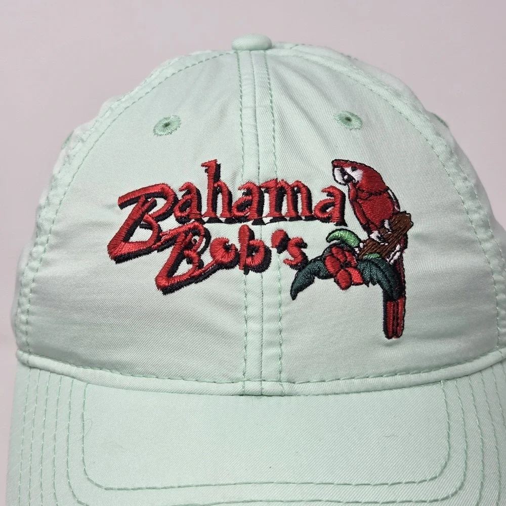 Bahama Bob's Hat Cap Gulf Shores, Alabama Green Strapback Adjustable‎ Parrot